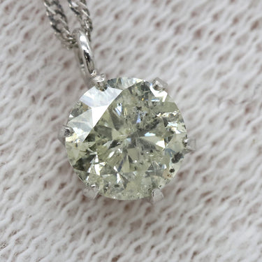 ノンブランド NON BRAND ダイヤペンダント プラチナシルバー Pt850 ダイヤモンド Pt999(トップ) ネックレス 1P 1粒