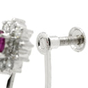 ノンブランド NON BRAND ルビー ダイヤ イヤリング 片耳用 プラチナシルバー Pt ルビー ダイヤモンド イヤリング Pt900 レッド 赤