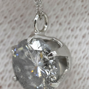 ノンブランド NON BRAND ダイヤペンダント プラチナシルバー Pt850 ダイヤモンド Pt999(トップ) ネックレス 1P 1粒