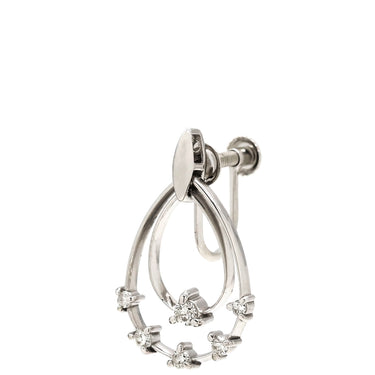 ノンブランド NON BRAND ダイヤモンド 片耳イヤリング ホワイトゴールド K10WG ダイヤモンド イヤリング 10K 10金 Au 416 ホワイトゴールド ティアドロップ