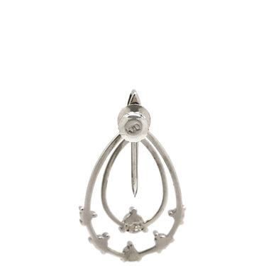 ノンブランド NON BRAND ダイヤモンド 片耳イヤリング ホワイトゴールド K10WG ダイヤモンド イヤリング 10K 10金 Au 416 ホワイトゴールド ティアドロップ