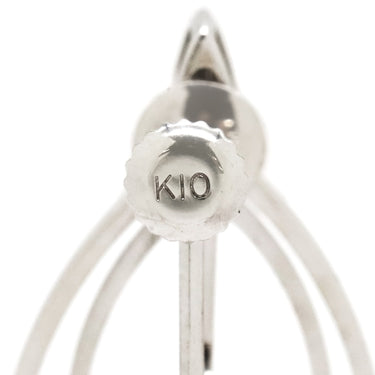 ノンブランド NON BRAND ダイヤモンド 片耳イヤリング ホワイトゴールド K10WG ダイヤモンド イヤリング 10K 10金 Au 416 ホワイトゴールド ティアドロップ