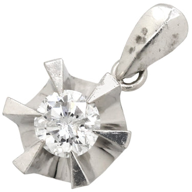 ノンブランド NON BRAND ダイヤ プラチナシルバー Pt900 ダイヤモンド ペンダントトップ 1石 1粒