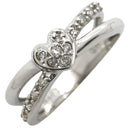 ノンブランド NON BRAND ダイヤリング ホワイトゴールド K14WG ダイヤモンド リング 指輪 ハートモチーフ 5号