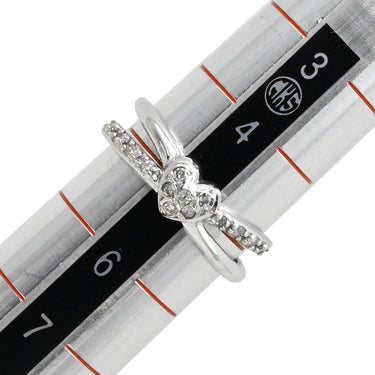 ノンブランド NON BRAND ダイヤリング ホワイトゴールド K14WG ダイヤモンド リング 指輪 ハートモチーフ 5号