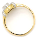 ノンブランド NON BRAND ダイヤリング イエローゴールドXプラチナシルバー K18YG Pt900 ダイヤモンド リング 指輪 コンビリング 1Pダイヤ 8号