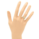 ノンブランド NON BRAND ダイヤリング イエローゴールドXプラチナシルバー K18YG Pt900 ダイヤモンド リング 指輪 コンビリング 1Pダイヤ 8号