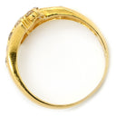 ノンブランド NON BRAND ダイヤリング イエローゴールド K18YG ダイヤモンド リング 指輪 10P 10石 17.5号