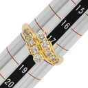 ノンブランド NON BRAND ダイヤリング イエローゴールド K18YG ダイヤモンド リング 指輪 10P 10石 17.5号