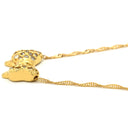 ノンブランド NON BRAND リボンモチーフ ダイヤペンダント イエローゴールド K18YG ダイヤモンド ネックレス Au750 18K 18金