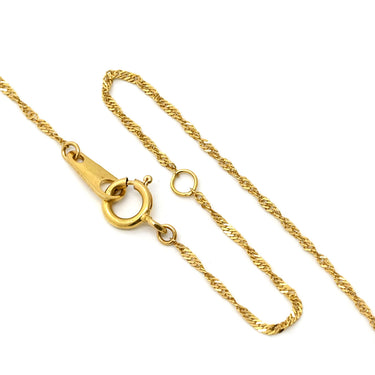 ノンブランド NON BRAND リボンモチーフ ダイヤペンダント イエローゴールド K18YG ダイヤモンド ネックレス Au750 18K 18金