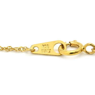 ノンブランド NON BRAND リボンモチーフ ダイヤペンダント イエローゴールド K18YG ダイヤモンド ネックレス Au750 18K 18金