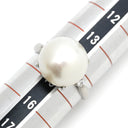 ノンブランド NON BRAND 白蝶パール ダイヤリング プラチナシルバー Pt900 パール ダイヤモンド リング 指輪 1粒 1P 14.5号