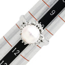 ノンブランド NON BRAND パール ダイヤリング プラチナシルバー Pt900 パール ダイヤモンド リング 指輪 1粒 1P 10.5号