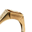 ノンブランド NON BRAND 印台 ダイヤリング イエローゴールド K14YG ダイヤモンド リング 指輪 スクエア 15.5号