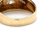 ノンブランド NON BRAND 印台 ダイヤリング イエローゴールド K14YG ダイヤモンド リング 指輪 スクエア 15.5号