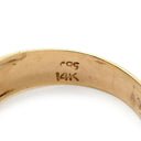 ノンブランド NON BRAND 印台 ダイヤリング イエローゴールド K14YG ダイヤモンド リング 指輪 スクエア 15.5号