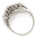 ノンブランド NON BRAND ダイヤリング プラチナシルバー Pt900 ダイヤモンド リング 指輪 V字 Vライン 6.5号