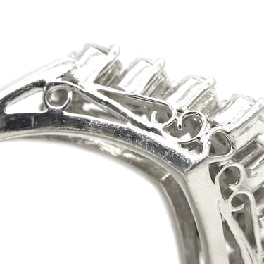 ノンブランド NON BRAND ダイヤリング プラチナシルバー Pt900 ダイヤモンド リング 指輪 V字 Vライン 6.5号