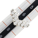 ノンブランド NON BRAND ダイヤリング プラチナシルバー Pt900 ダイヤモンド リング 指輪 V字 Vライン 6.5号