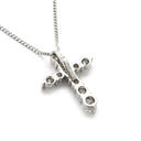 ノンブランド NON BRAND ダイヤ クロスペンダント プラチナシルバー Pt900 ダイヤモンド Pt850 ネックレス 十字架 10石 10P