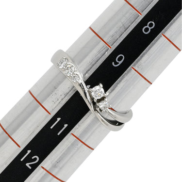 ノンブランド NON BRAND ダイヤリング プラチナシルバー Pt900 ダイヤモンド リング 指輪 5石 5粒 10号