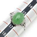 ノンブランド NON BRAND ヒスイ ダイヤリング プラチナシルバー Pt900 ヒスイ ダイヤモンド リング 指輪 翡翠 16号