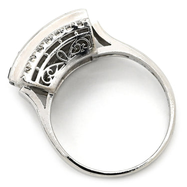 ノンブランド NON BRAND ブルーサファイア ダイヤリング プラチナシルバー Pt900 サファイア ダイヤモンド リング 指輪 青 スクエアカット 10号