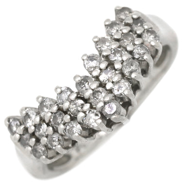 ノンブランド NON BRAND ダイヤリング プラチナシルバー Pt900 ダイヤモンド リング 指輪 V字 Vライン 8号