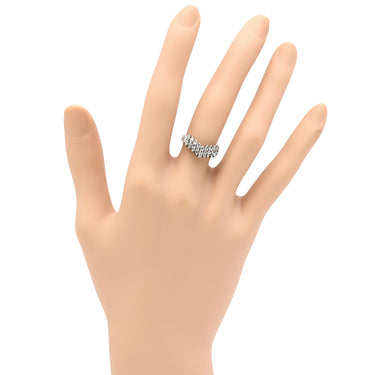 ノンブランド NON BRAND ダイヤリング プラチナシルバー Pt900 ダイヤモンド リング 指輪 V字 Vライン 8号