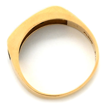 ノンブランド NON BRAND コンビダイヤ リング イエローゴールドXプラチナシルバー K18YG Pt900 ダイヤモンド リング 指輪 一文字 18K YG Pt 11号