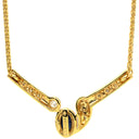 ノンブランド NON BRAND ダイヤ ブルーサファイア ペンダント イエローゴールド K18YG ダイヤモンド ブルーサファイア ネックレス オーバルカボションカット