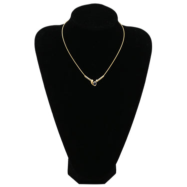 ノンブランド NON BRAND ダイヤ ブルーサファイア ペンダント イエローゴールド K18YG ダイヤモンド ブルーサファイア ネックレス オーバルカボションカット