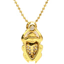 ノンブランド NON BRAND ムーンストーン ダイヤペンダント イエローゴールド K18YG ダイヤモンド ムーンストーン ネックレス スカラベモチーフ 750 18K