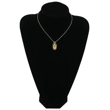 ノンブランド NON BRAND ムーンストーン ダイヤペンダント イエローゴールド K18YG ダイヤモンド ムーンストーン ネックレス スカラベモチーフ 750 18K