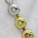 ノンブランド NON BRAND 3連 ダイヤペンダント ホワイトゴールドXイエローゴールドXピンクゴールド K18YG K18PG K18WG ダイヤモンド ネックレス 750 18K 3カラー