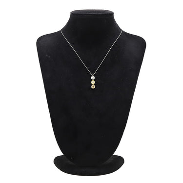 ノンブランド NON BRAND 3連 ダイヤペンダント ホワイトゴールドXイエローゴールドXピンクゴールド K18YG K18PG K18WG ダイヤモンド ネックレス 750 18K 3カラー