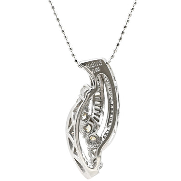 ノンブランド NON BRAND ダイヤペンダント ホワイトゴールド K18WG ダイヤモンド ネックレス 750 18K