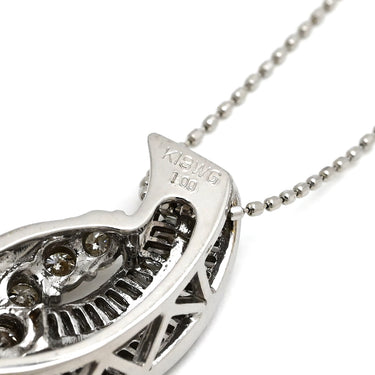 ノンブランド NON BRAND ダイヤペンダント ホワイトゴールド K18WG ダイヤモンド ネックレス 750 18K