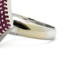 ノンブランド NON BRAND ルビー ダイヤ リング ホワイトゴールド×ピンクルビー K18WG ルビー ダイヤモンド リング 指輪 ひし形 ダイヤ 四角 角型 750 K18 WG 12号