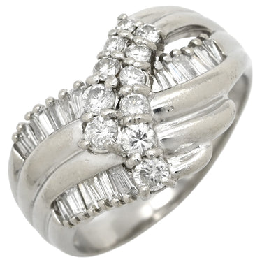 ノンブランド NON BRAND ダイヤリング プラチナシルバー Pt900 ダイヤモンド リング 指輪 V字 Vライン 16号