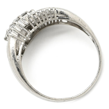 ノンブランド NON BRAND ダイヤリング プラチナシルバー Pt900 ダイヤモンド リング 指輪 V字 Vライン 16号