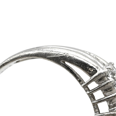 ノンブランド NON BRAND ダイヤリング プラチナシルバー Pt900 ダイヤモンド リング 指輪 V字 Vライン 16号