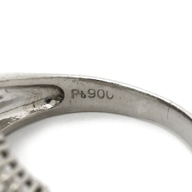 ノンブランド NON BRAND ダイヤリング プラチナシルバー Pt900 ダイヤモンド リング 指輪 V字 Vライン 16号