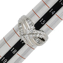 ノンブランド NON BRAND ダイヤリング プラチナシルバー Pt900 ダイヤモンド リング 指輪 V字 Vライン 16号