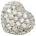 ノンブランド NON BRAND ハート ダイヤ プラチナシルバー Pt900 ダイヤモンド ペンダントトップ