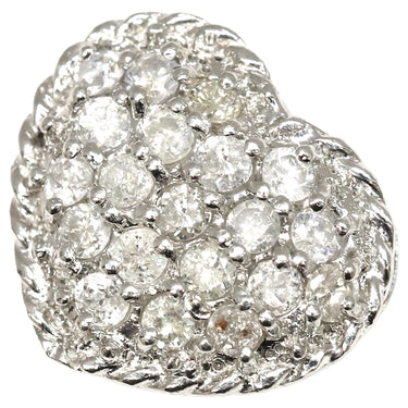 ノンブランド NON BRAND ハート ダイヤ プラチナシルバー Pt900 ダイヤモンド ペンダントトップ