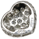 ノンブランド NON BRAND ハート ダイヤ プラチナシルバー Pt900 ダイヤモンド ペンダントトップ