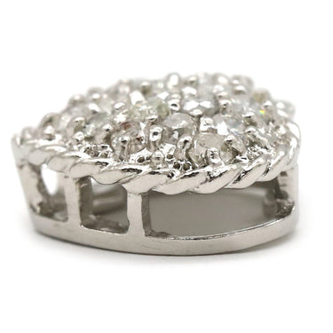 ノンブランド NON BRAND ハート ダイヤ プラチナシルバー Pt900 ダイヤモンド ペンダントトップ