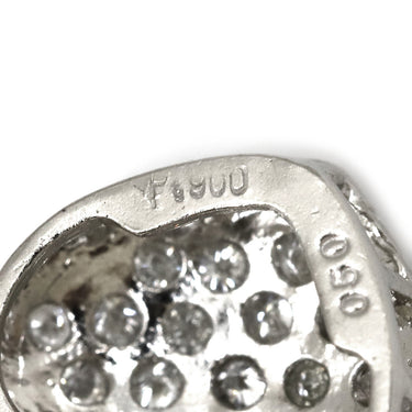 ノンブランド NON BRAND ハート ダイヤ プラチナシルバー Pt900 ダイヤモンド ペンダントトップ